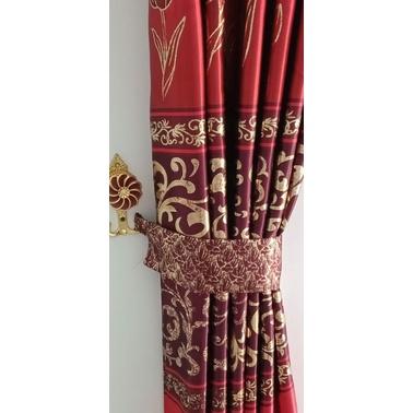 Gambar gorden blackout motif bunga tulip minimalis - merah tulip, 6 lipat x 50cm dari Fajar gorden01 undefined Tokopedia