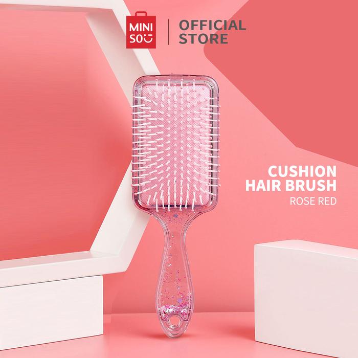 Gambar MINISO Sisir Cushion Hair Brush Comb Bersinar Portable Hair Comb - Lonjong dari minisoshopid undefined Tokopedia