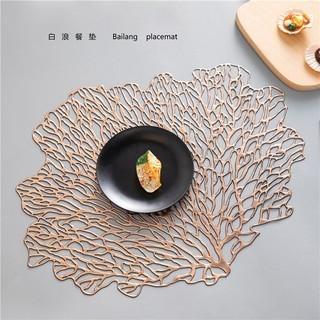 Gambar Tatakan Piring Makan / Alas Meja Panjang PVC - Rose Gold dari Sejati Official Store undefined Tokopedia