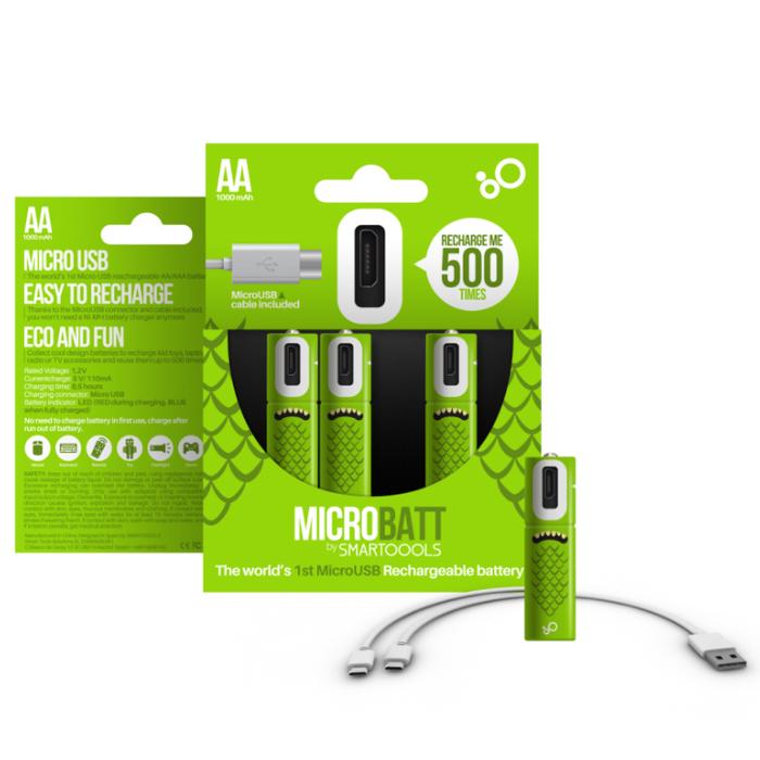 Gambar Baterasi Cas Micro USB AA 1000 mAh - 2PCS - Hijau dari KS & MayO Market Station undefined Tokopedia
