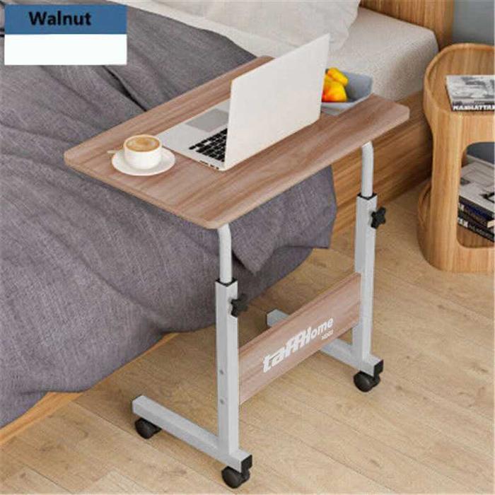 Gambar Meja belajar kerja roda standing dorong meja laptop adjust portable - Walnut dari BAGINDA-STORE47 undefined Tokopedia