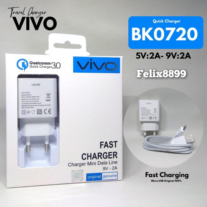 Gambar CHARGER VIVO Y71 V5 V5+ V5 PLUS ORIGINAL 100% FAST CHARGING MICRO USB dari Felix88999 undefined Tokopedia