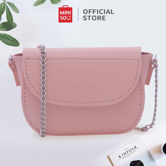 Gambar MINISO Tas Selempang Lipstik Rantai Wanita Sling Bag Lipstick Kecil - Merah Muda dari minisoshopid undefined Tokopedia
