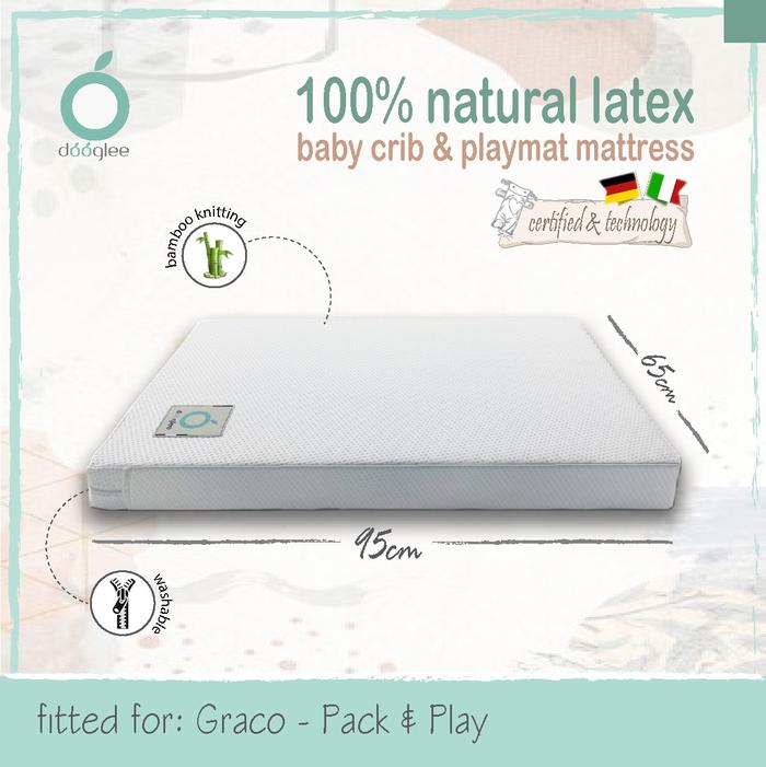 Promo Dooglee Mattress Latex Fitted For Graco Pack & Play 95x65x5cm
