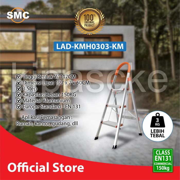 Gambar Ladder Tangga Lipat KMH0303 3 Step Silver 1.1 Meter Aluminium Engsel dari SumberSuksesShop undefined Tokopedia