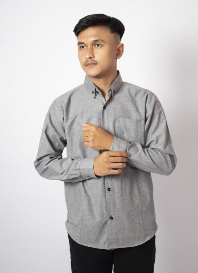 Gambar Garaf Kemeja Aldo Kemeja Pria Lengan Panjang Kemeja Cowok Reguler - Hitam, L dari Garaf Official undefined Tokopedia