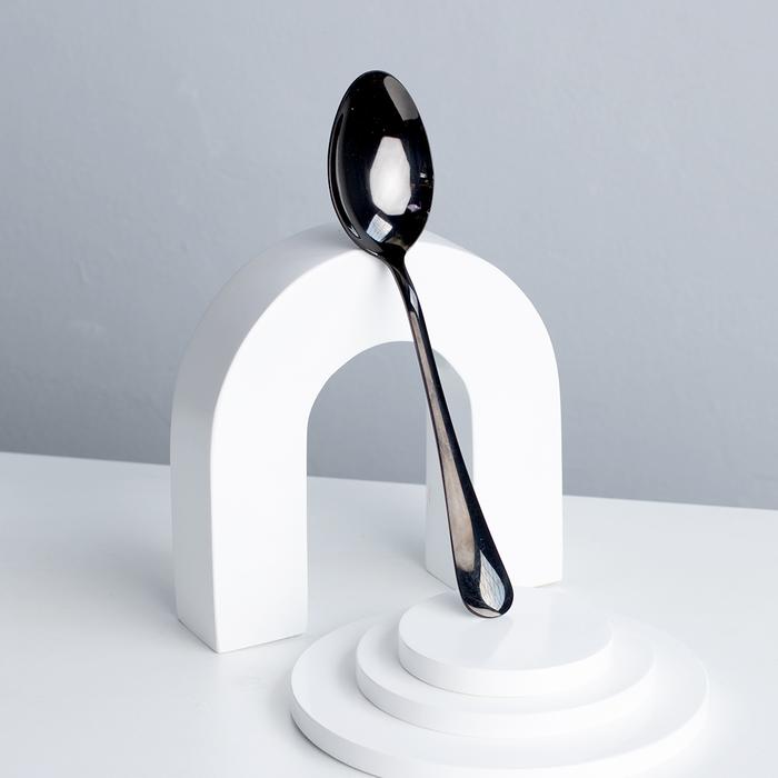 Gambar Sendok Makan Stainless Steel Sendok Hotel Spoon Premium Cafe Cutlery - Hitam dari Conalli undefined Tokopedia