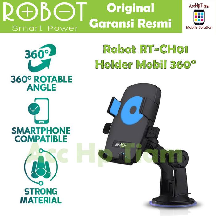 Gambar Holder Mobil Robot RT-CH01 360° Rotatable Car Stent All Smartphone dari Acc Hp Tiam undefined Tokopedia