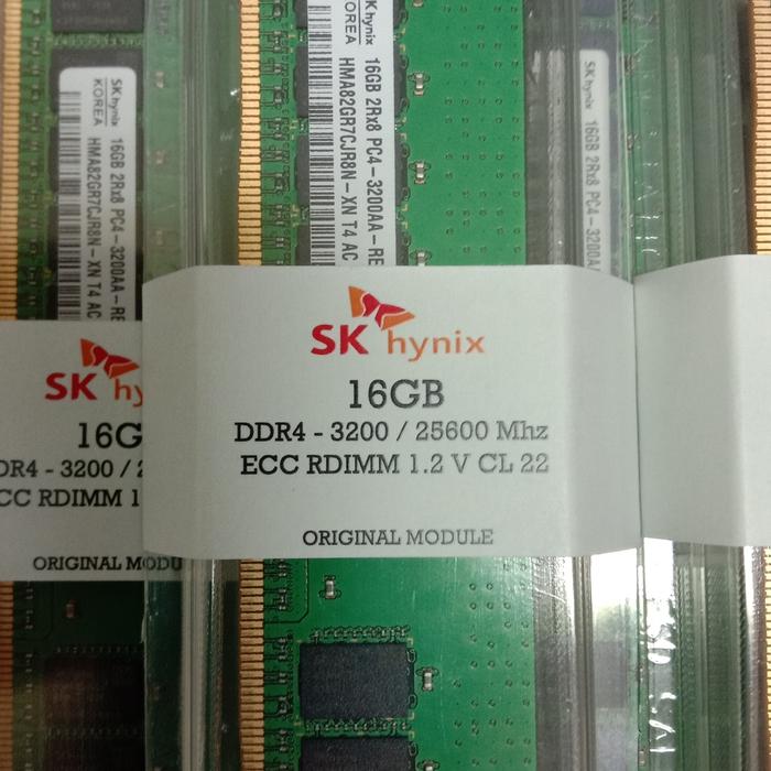 Memoria RAM 1x 16GB Hynix ECC UNBUFFERED DDR4 2Rx8 3200MHz Pc4 25600 Udimm Hma82gu7djr8n Xn - Foto 3