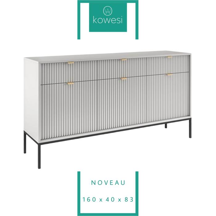 Gambar Meja Buffet Industrial Aesthetic Noveau Sideboard Credenza Table - Putih dari kowesi undefined Tokopedia