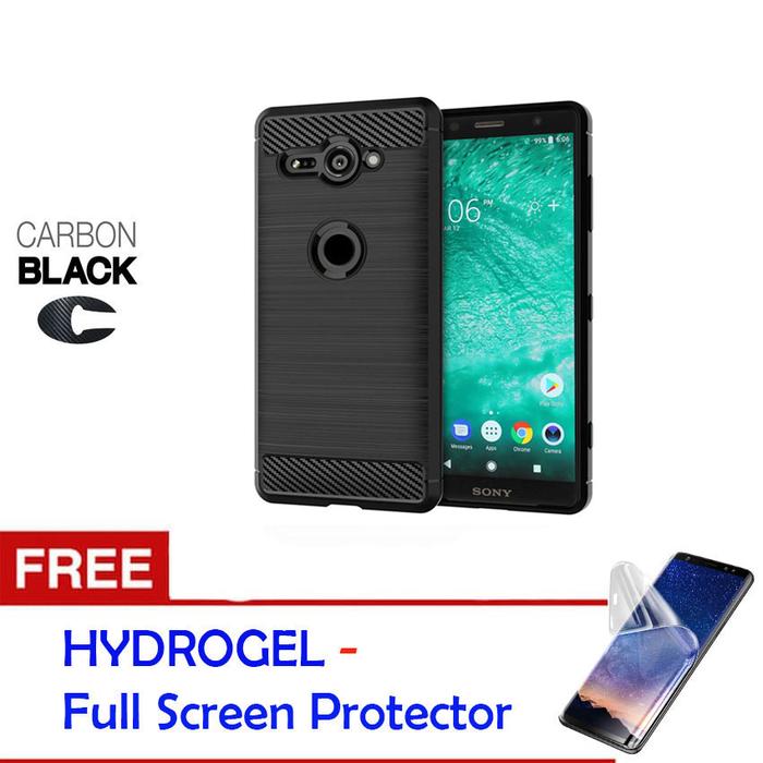 Gambar Carbon Soft Case for Sony Xperia XZ2 Compact 2018 - 5.0 inch-Free Temp - Hitam dari Mentari Grasindo Teknik undefined Tokopedia