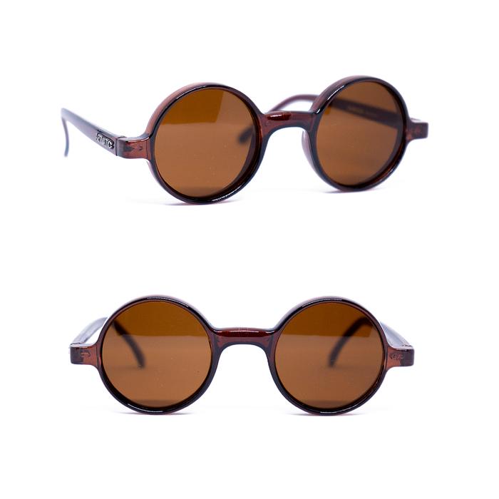 Gambar Kacamata Hitam Frame Bulat Black Sunglasses - Cokelat dari fabulauv undefined Tokopedia