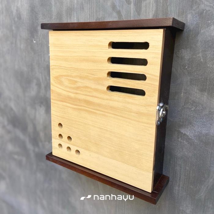 Gambar Box cover Penutup meteran listrik MCB dan panel listrik - Rangka cokelat, 21 X 6 X 24 CM dari nanhayu custom woodcraft undefined Tokopedia