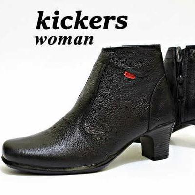 Gambar SEPATU KICKERS KY PANTOFEL BOOT WANITA KULIT ASLI WARNA TAN - Hitam, 37 dari Asya shop Bandung undefined 3 Tokopedia