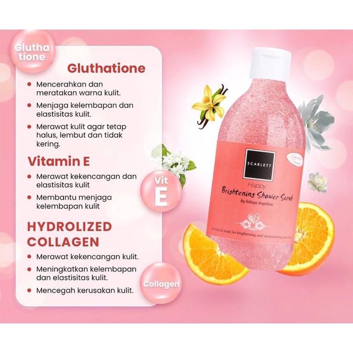 Gambar Scarlett Whitening Shower Scrub Happy dari Nsbeautybdg undefined Tokopedia