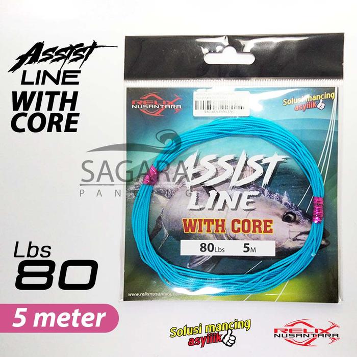 Gambar Assist Line With Core 5 Meter Relix Nusantara Kevlar Hollow Assist Hook - # 80 Lb dari Sagara Pancing undefined Tokopedia