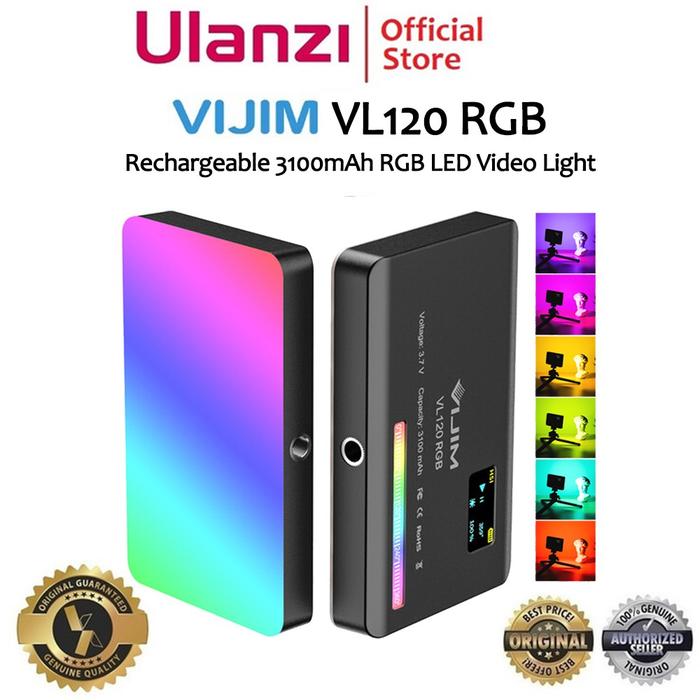 Gambar ulanzi vl120 rgb 20 light effect lampu vlog vidio dimmable 3100 Mah dari Vstore Bali undefined Tokopedia