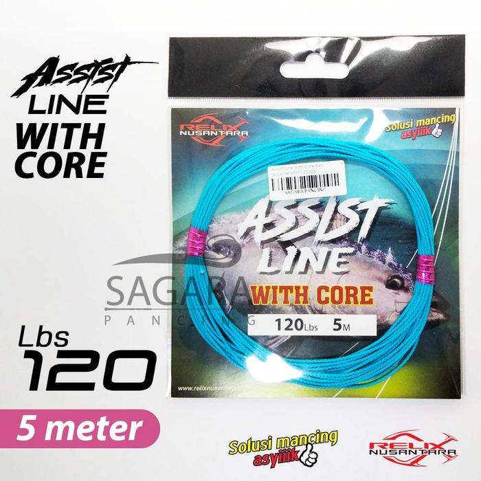 Gambar Assist Line With Core 5 Meter Relix Nusantara Kevlar Hollow Assist Hook - # 120 Lb dari Sagara Pancing undefined Tokopedia