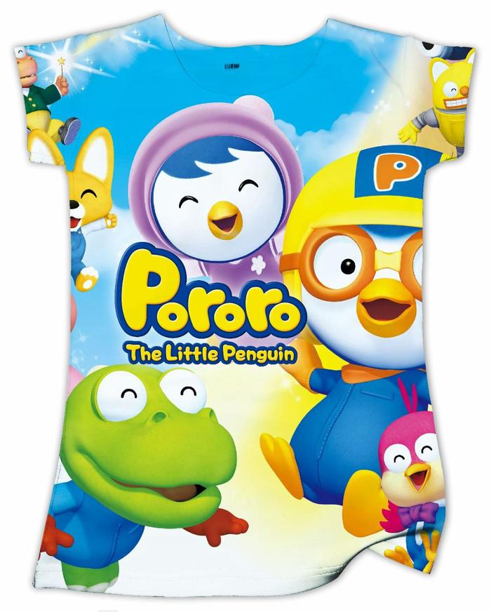 Gambar Dress Scuba Anak Perempuan Karakter PORORO Digital Printing - DRES PORORO, 2-3 tahun dari Exyway undefined Tokopedia