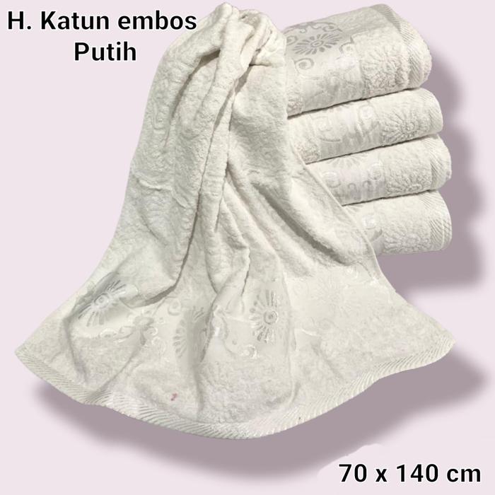 Gambar MH Handuk Mandi Dewasa Motif Katun JJ Panda Tebal 400gr uk 70x140 - KATUN PUTIH dari Mbahe_handuk undefined Tokopedia