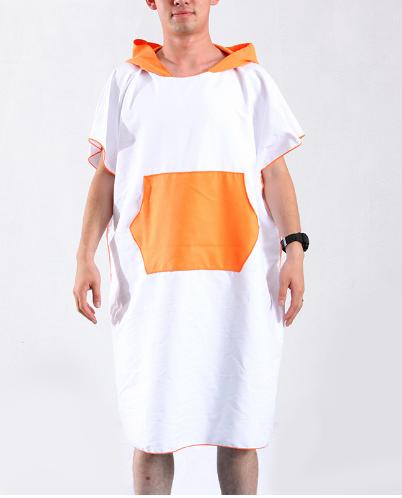 Gambar Baru Changing Dress Bath Towel Hooded Poncho Bathrobe For Adult - Putih dari Priority Express undefined Tokopedia