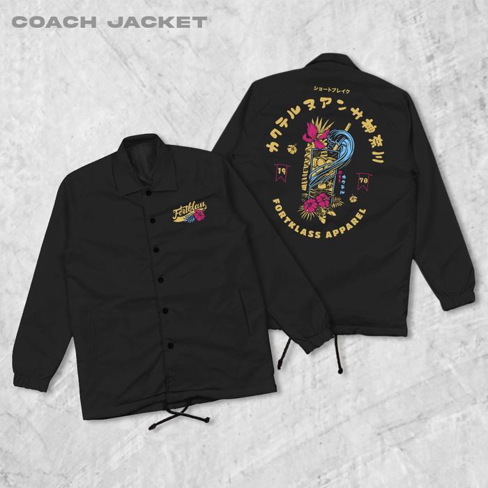 Gambar FortKlass Coach Koktail Jaket Coach Pria Outwear Unisex Parasut Jaket - Hitam, L dari Fortklass Kota Administrasi Jakarta Barat Tokopedia