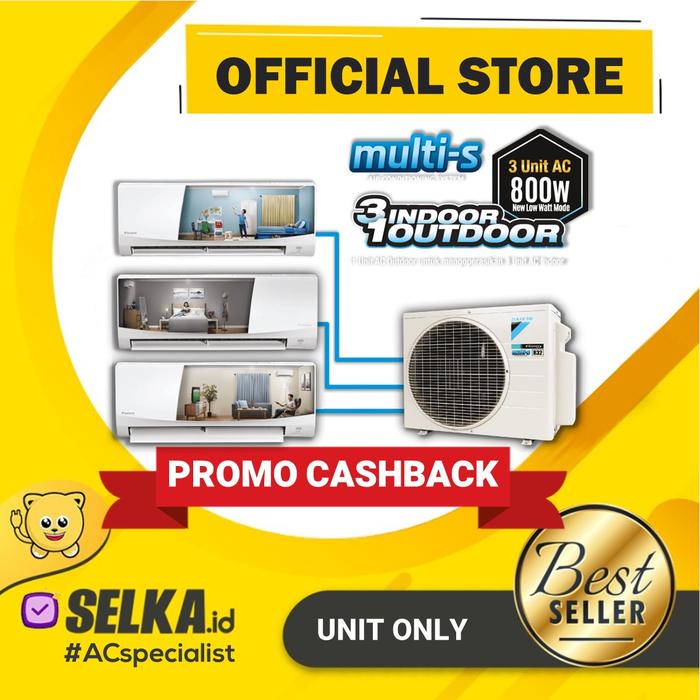 Promo AC DAIKIN MULTI S 3 KONEKSI MKC70SVM4 INVERTER [1 PK+1 PK+2 PK ...