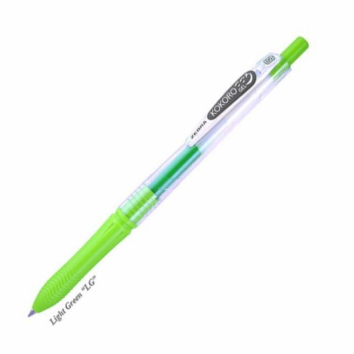 Gambar KOKORO Pulpen Gel Warna Warni 0.5mm/Pen Ballpoint. Stationary ATK - Hijau Muda dari Phil Corner undefined Tokopedia