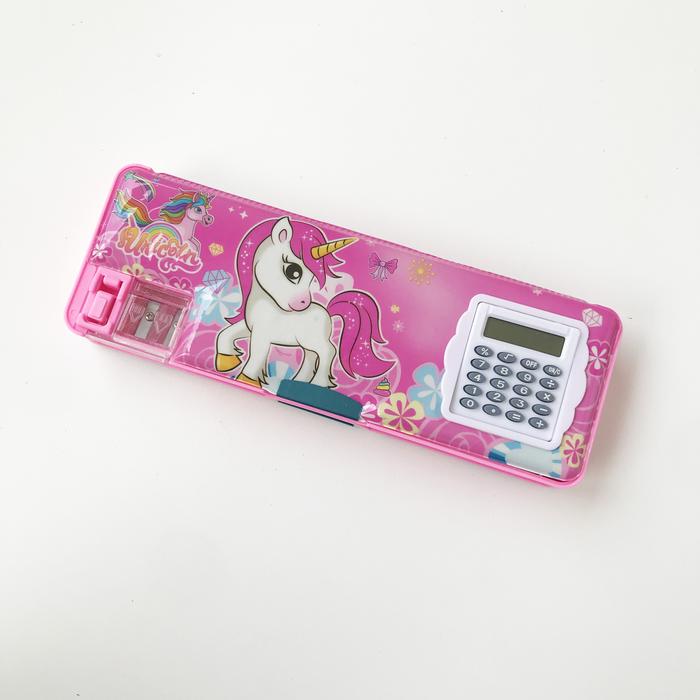 Gambar Kotak pensil kalkulator/kotak alat tulis/kotak pensil anak/pencil case - Unicorn dari KIDZLOVER undefined Tokopedia