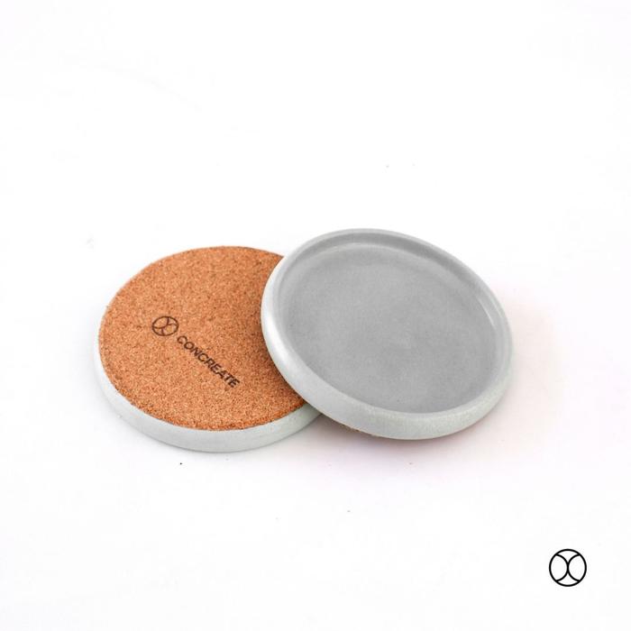 Gambar CONCREATE Single Coaster Terra / Tatakan Gelas / Alas Gelas / Tray - Abu-abu dari Concreate living undefined Tokopedia
