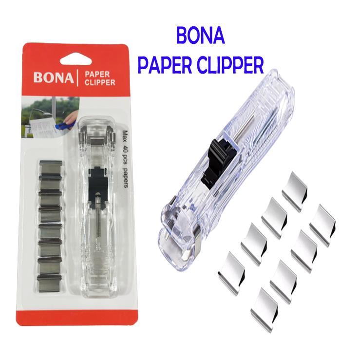 Gambar Paper Clipper Portable Penjepit Kertas Dokumen Pengganti stapler - Clipper Putih dari Omuri Shop undefined Tokopedia