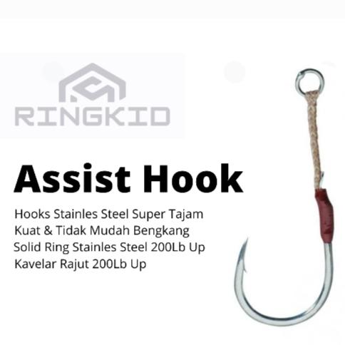 Gambar Umpan Pancing Metal Jig SHUTO / Jigging Fishing Lure 40 60 80 100 Gram - Assist Hook, 40 Gram dari Ringkid Store undefined Tokopedia