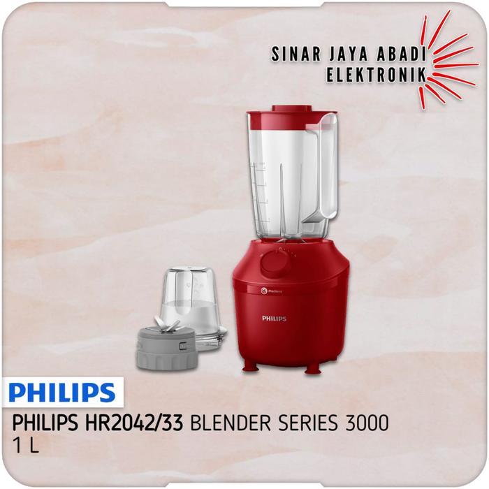 Gambar PHILIPS HR2042/33 Blender Series 3000 [1 L/290 W] dari Sinar Jaya Abadi 888 undefined Tokopedia