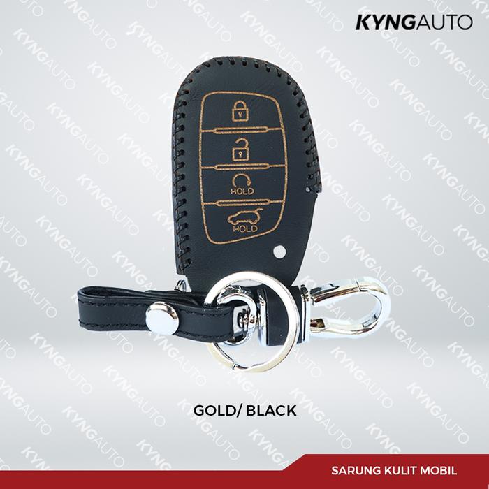 Gambar Sarung Kulit Remote Kunci HYUNDAI CRETA - GOLD/BLACK dari KYNGAUTO undefined Tokopedia