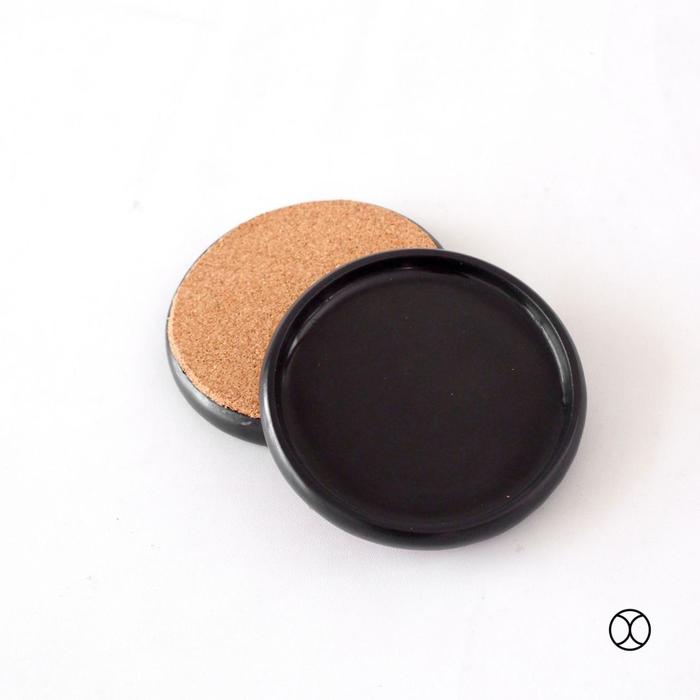 Gambar CONCREATE Single Coaster Terra / Tatakan Gelas / Alas Gelas / Tray - Hitam dari Concreate living undefined Tokopedia