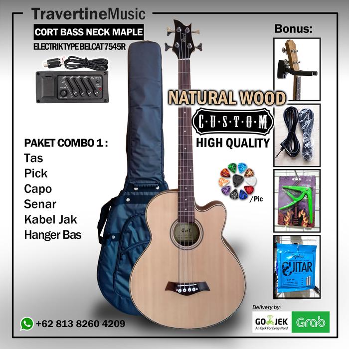 Gambar Bass Akustik Cort Neck Maple - Combo1 dari Travertine Music undefined Tokopedia