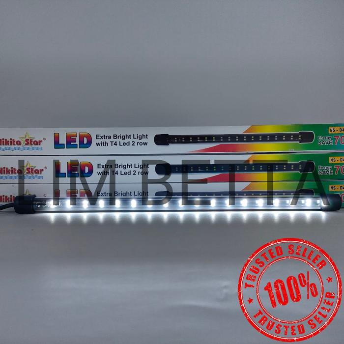 Gambar LED T4 D-400 / LAMPU CELUP 2 BARIS NIKITA STAR D-400 / LAMPU AQUARIUM - Putih dari LIM BETTA undefined Tokopedia