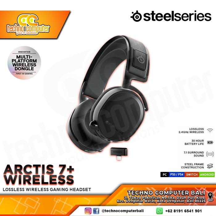 Gambar Headset Gaming SteelSeries Arctis 7+ Wireless - Wireless Headset dari Techno Computer Bali undefined Tokopedia