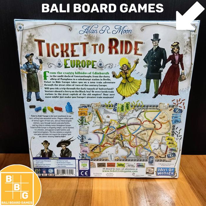 Gambar Ticket to Ride Europe Board Game - Original - BaliBoardGames - BBG dari Bali Board Games undefined Tokopedia