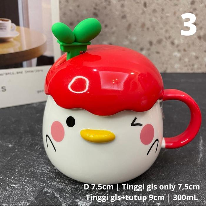 Gambar Mug Gelas Keramik Super Cute Duck | Mug Bebek Tutup Lucu - no 3 dari Mega Indo Grosir undefined Tokopedia
