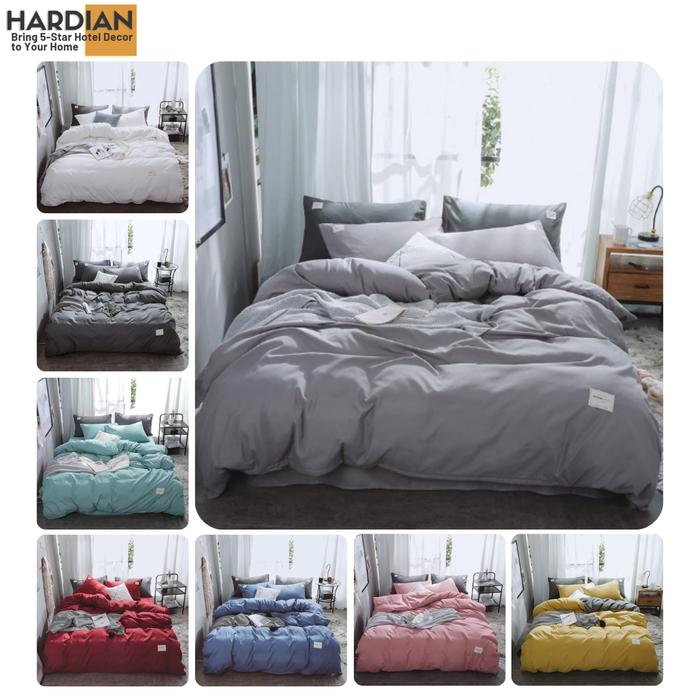 Gambar TERMURAH! Bedcover Polos Estetik 120x200 160x200 180x200 200x200 - Sprei Set, 160x200xT25 dari Sprei Hardian undefined Tokopedia