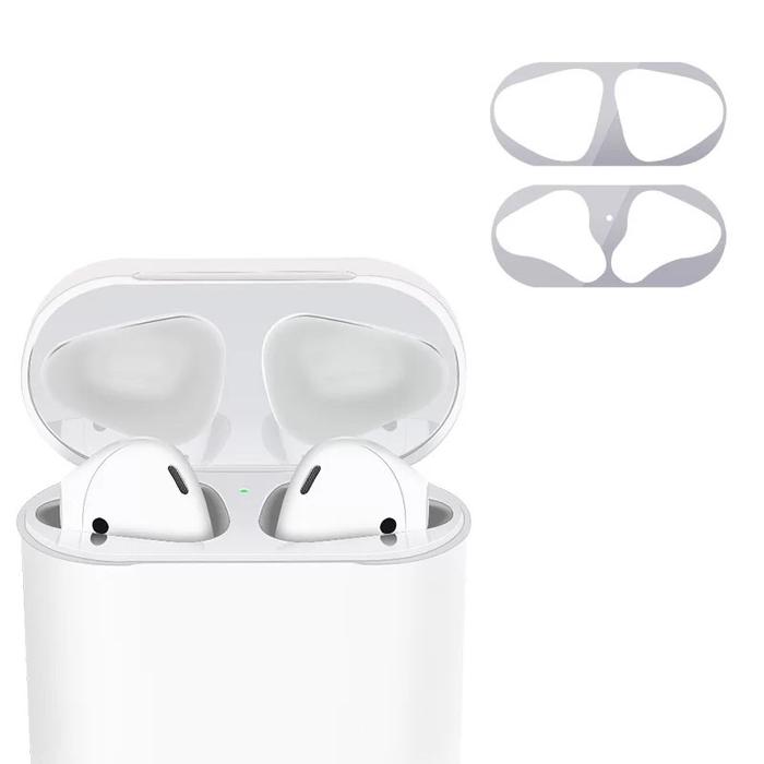 Gambar Stiker Airpods Anti Dust Metal Gen 3 2 1 Pro Anti Debu Plating Sticker - White, Gen 1 / 2 dari Bunaku Official undefined Tokopedia