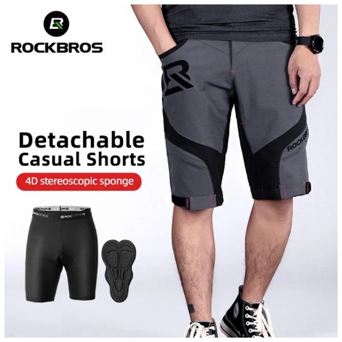 Gambar Celana Padding Sepeda Rockbros Casual Quick Dry Breathable Premium - Abu-abu, 3XL dari Rockbros Bike undefined Tokopedia