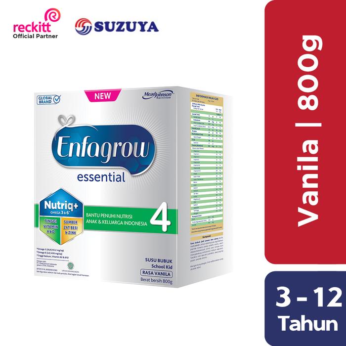 Gambar Enfagrow Essential 4 Vanila Kotak 800Gr dari SuzuyaOfficialShop undefined Tokopedia