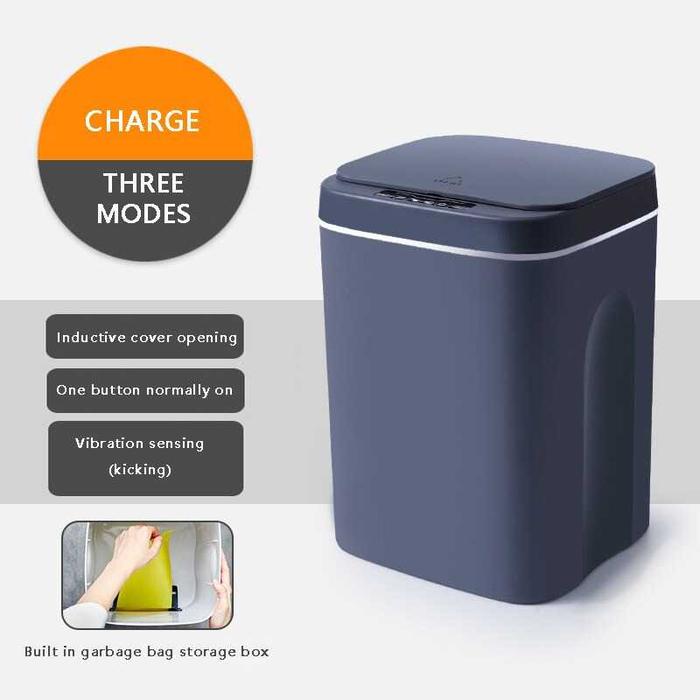 Gambar Tempat sampah sensor pintar smart otomatis elektrik intelligance trash - 16l dari SlalustokBrg undefined Tokopedia