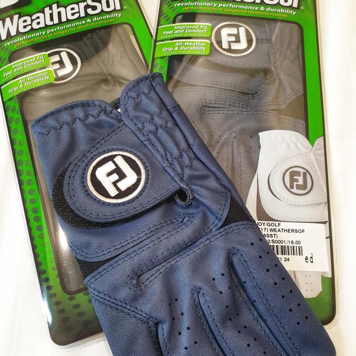 Gambar FJ Footjoy Weathersof golf glove navy black - original sarung tangan - Biru, 24cm dari Billie Boy undefined Tokopedia