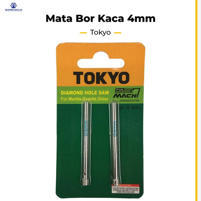 Gambar TOKYO Mata Bor Kaca 4mm Diamond Core Dril - 4mm dari suksesmulya undefined Tokopedia