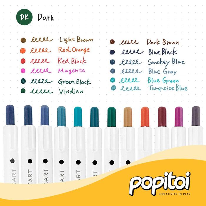 Gambar Zebra ClickArt Marker 0.6mm Fine Liner 1 Set 12 Warna Warni Spidol - Dark Set dari Popitoi undefined Tokopedia