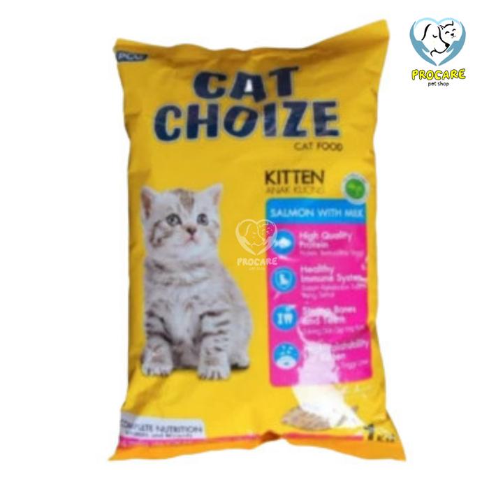 Gambar Makanan Kucing CAT CHOIZE KITTEN 1kg Catchoize Tuna Salmon Cat Choize+ - Salmon dari ProCare Petshop undefined Tokopedia