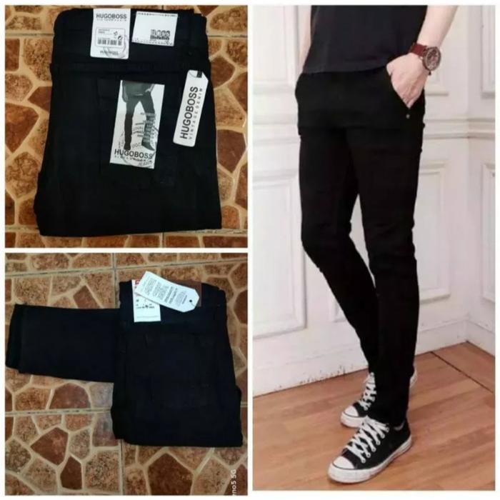Gambar Celana jeans pria panjang celana jeans pria premium - Hitam, 27/28 dari Tofu-fashion undefined Tokopedia